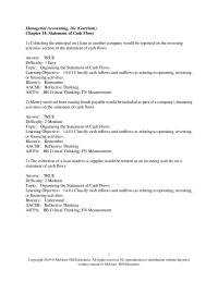 Accounting Chapter 14 Collecting the principal on a loan to another company