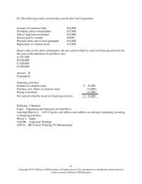 Accounting Chapter 14 The following events occurred last year for the Cart Corporation