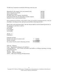 Accounting Chapter 14 some are classified as investing activities, and some are classified
