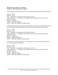 Accounting Chapter 15 Vertical analysis of financial statements is accomplished