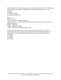 Accounting Chapter 15 The market price of Friden Company’s common stock increased
