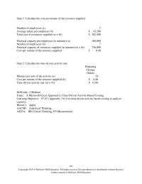 Accounting Chapter 7a Step Calculate The Cost Per Minute The