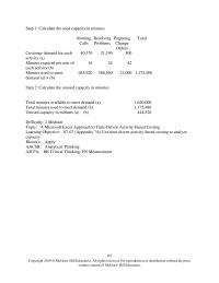 Accounting Chapter 7a Step Calculate The Used Capacity Minutes Routing