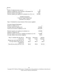Accounting Chapter 7a Use time-driven activity-based costing to assign costs