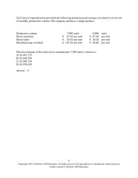 Accounting Appendix N Caraco Corporation has provided the following production