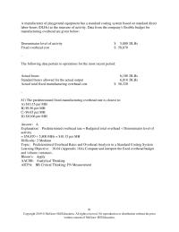 Accounting Chapter 10a A manufacturer of playground equipment has a standard costing