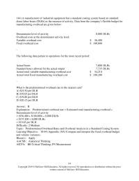 Accounting Chapter 10a DLH estimated Total Amount The Allocation Base 50000