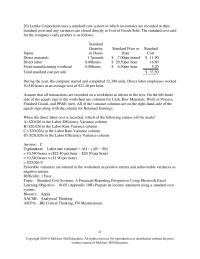 Accounting Chapter 10b Lemke Corporation uses a standard cost system in which&nbsp;