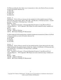 Accounting Chapter 10b When recording the direct labor costs in transaction&nbsp;