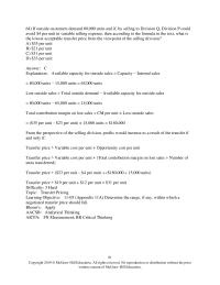Accounting Chapter 11a Variable Cost Per Unit Total Contribution Margin