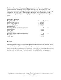 Accounting Chapter 11b Logistics department Are Budgeted 32 Per Shipment The