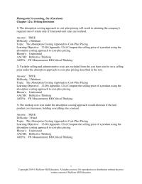 Accounting Chapter 12a Roi Investment Selling And administrative Expenses Unit Product