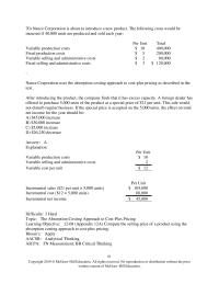 Accounting Chapter 12a Nance Corporation is about to introduce a new product