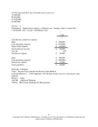 Accounting Chapter 13c The total cash flow net of income taxes in year 2 is