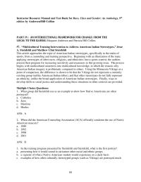 Sociology Part IV Multicultural Training Intervention Address American Indian