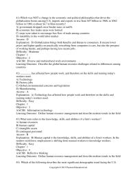 Chapter 1 Which was NOT a change in the economic and political philosophies