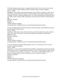 Chapter 5 When making personnel plans, a manager primarily needs