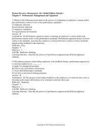 Chapter 9 Which of the following terms refers to the process of evaluating