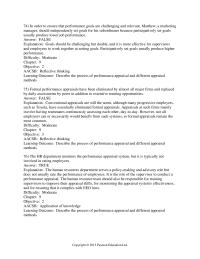 Chapter 9 In order to ensure that performance goals are challenging