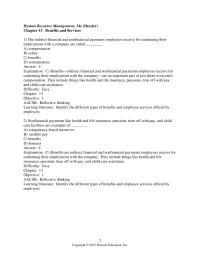 Chapter 13 The indirect financial and nonfinancial payments employees