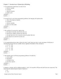 Chapter 3 The Linear Programming Model Maximize The profit Is maximize subject