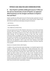 Pepsico case analysis