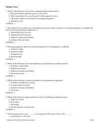 Chapter 7 According to your text, a performance appraisal instrument