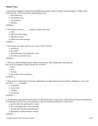Chapter 12 According The Impact Theory Leadership Which The
