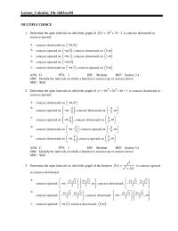 Chapter 3 Determine the open intervals on which the graph