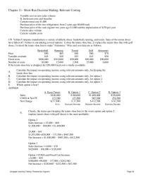 Chapter 13 Mickey Company Manufactures Three Joint Products And
