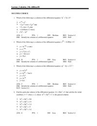 Chapter 6 Skill 9 Use Integration Find General Solution The