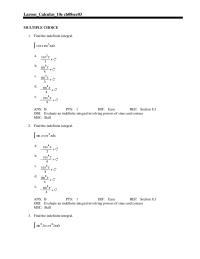 Chapter 8 Evaluate Indefinite Integral Involving Powers Sines And