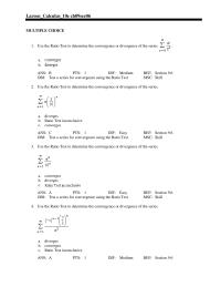 Chapter 9 Skill 13 Determine The Convergence Divergence The Series