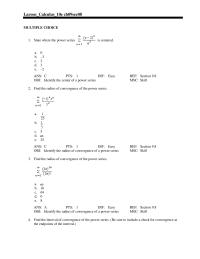 Chapter 9 the interval of convergence of the antiderivative of a power