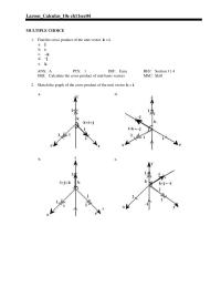 Chapter 11 If they are neither parallel nor orthogonal