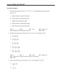 Chapter 13 sphere of radius 4 centered at the origin