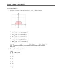 Chapter 14 Use a double integral to find the area of the region inside