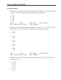 Chapter 14&nbsp;Set up and evaluate a double integral required to find
