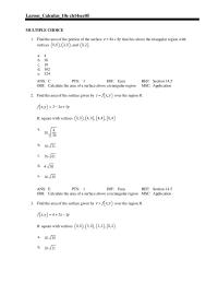 Chapter 14 Find The Area The Surface For The