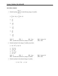 Chapter 14 Consider the region R in the xy-plane bounded by the ellipse