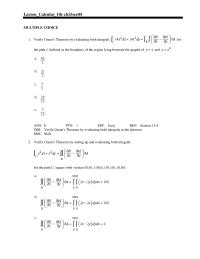 Chapter 15 Use Green’s Theorem to evaluate the integral for