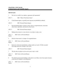 Chapter 1 Personal Human Inquiry 18 which The Following Included