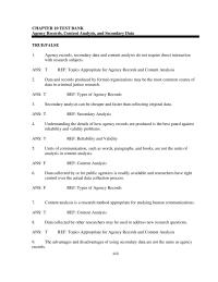 Chapter 10 Which of the following is not an example of nonpublic agency records?
