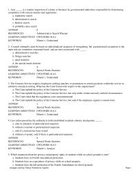 Chapter 6 Testing Statutes The Court has Ruled The