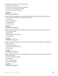 Chapter 15 Which of the following approaches to therapy focuses on the unique