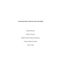 Informal Leaders like Elijah