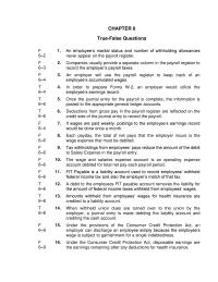 Chapter 6 In order to prepare Forms W-2, an employer would