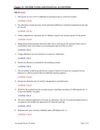 Accounting Chapter 15 When is tax allocation necessary?