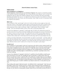 Maslow/Friedman Analysis Paper