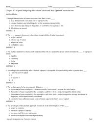 Finance Chapter 10 None These Are Correct answer C33 When Dealing